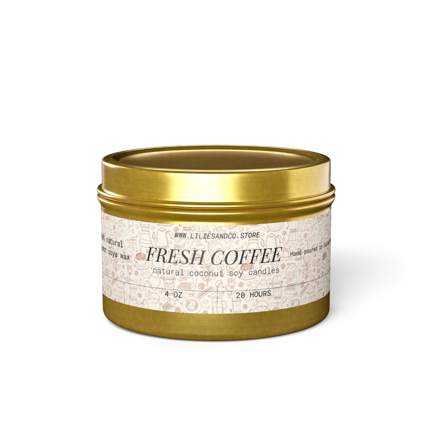 Fresh Coffee Tin Candle