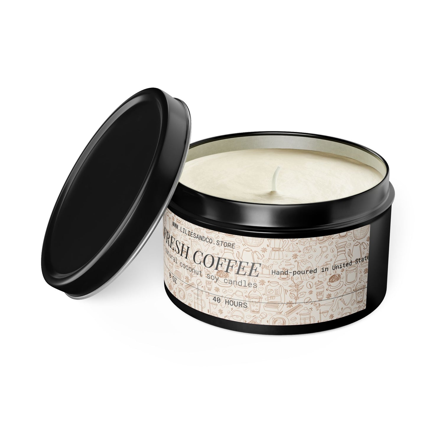 Fresh Coffee Tin Candle