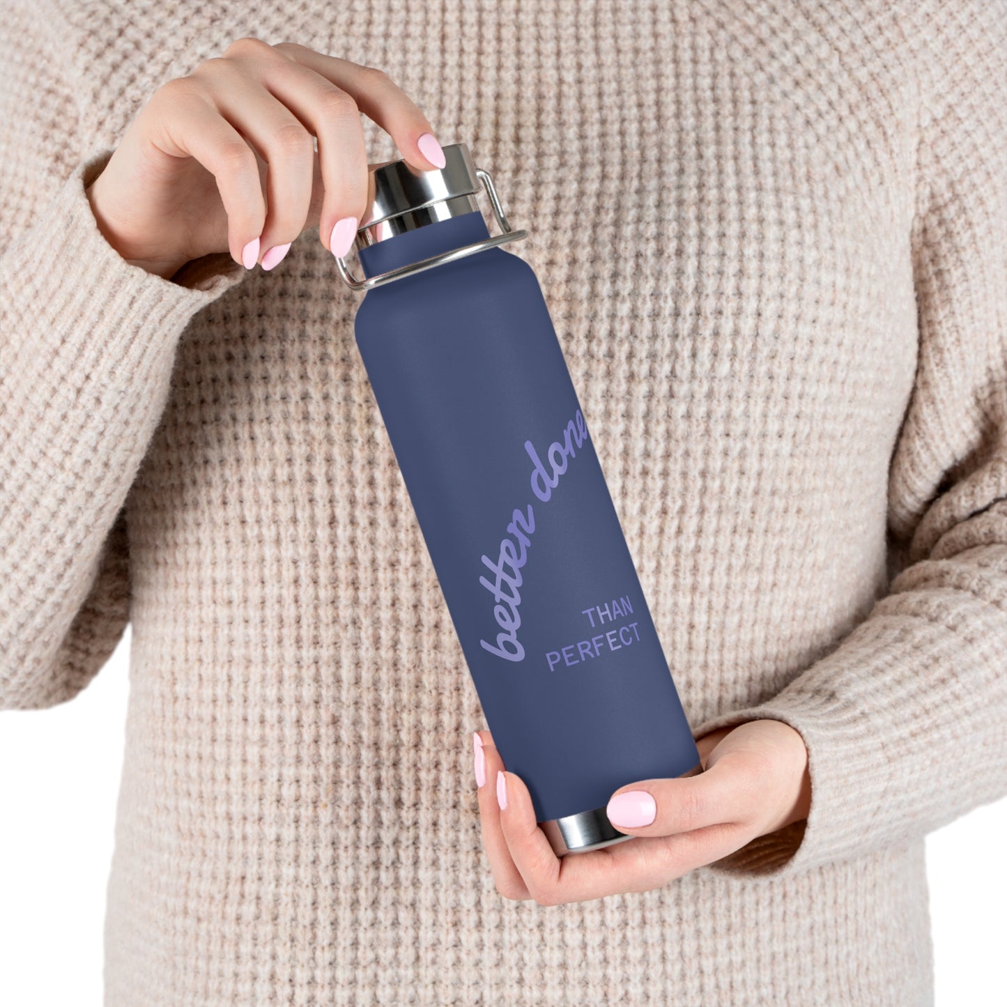 Stylish Insulated Water Bottle 22oz | Better Done than Perfect