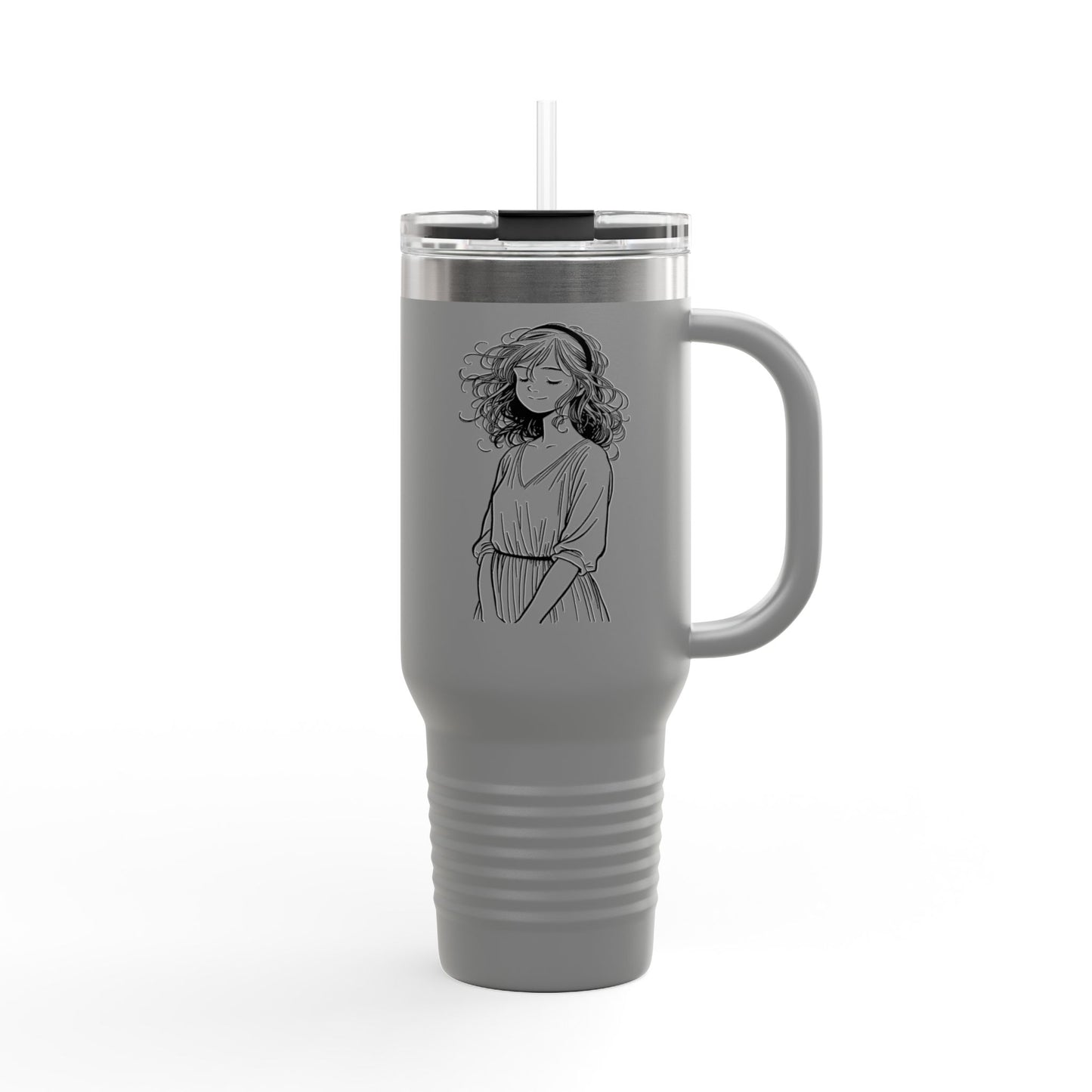 Insulated Travel Mug with Stylish Design 40oz, Eco-Friendly Drinkware
