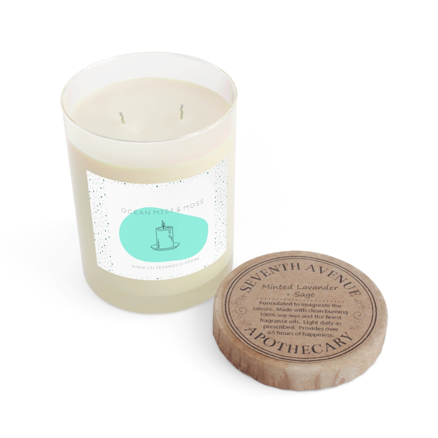 Refreshing Ocean Mist & Moss Scented Candle