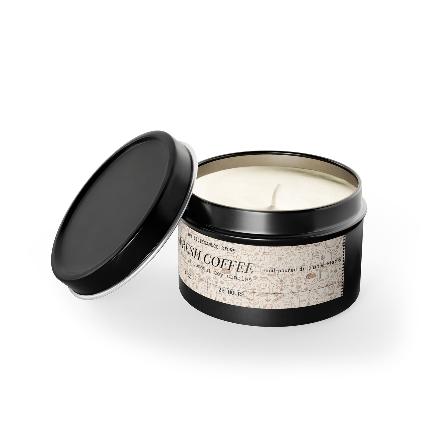 Fresh Coffee Tin Candle