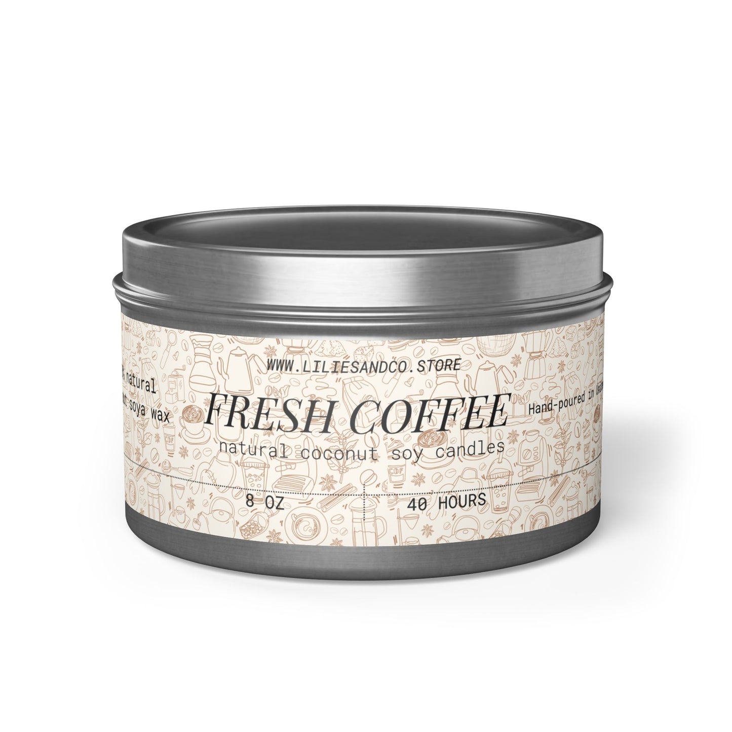 Fresh Coffee Tin Candle