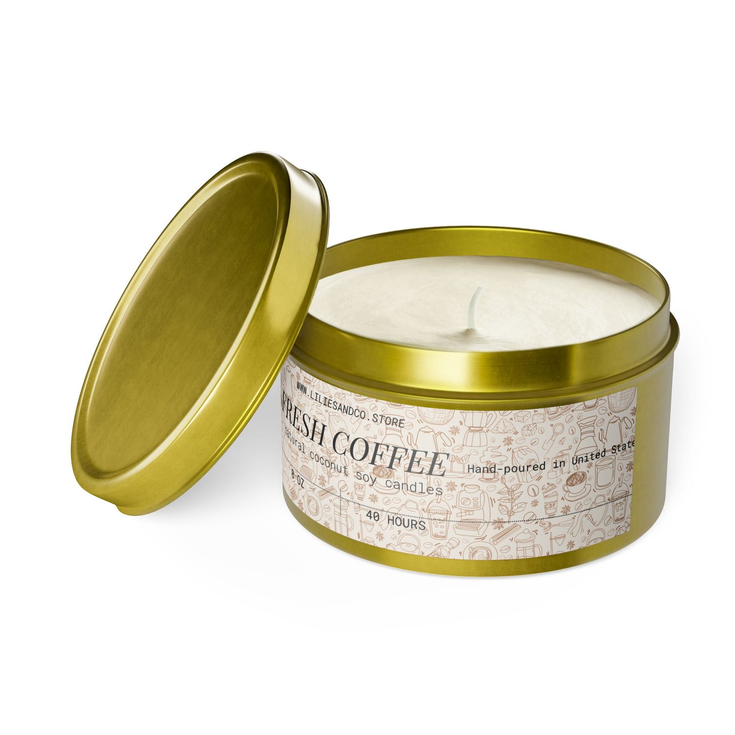 Fresh Coffee Tin Candle