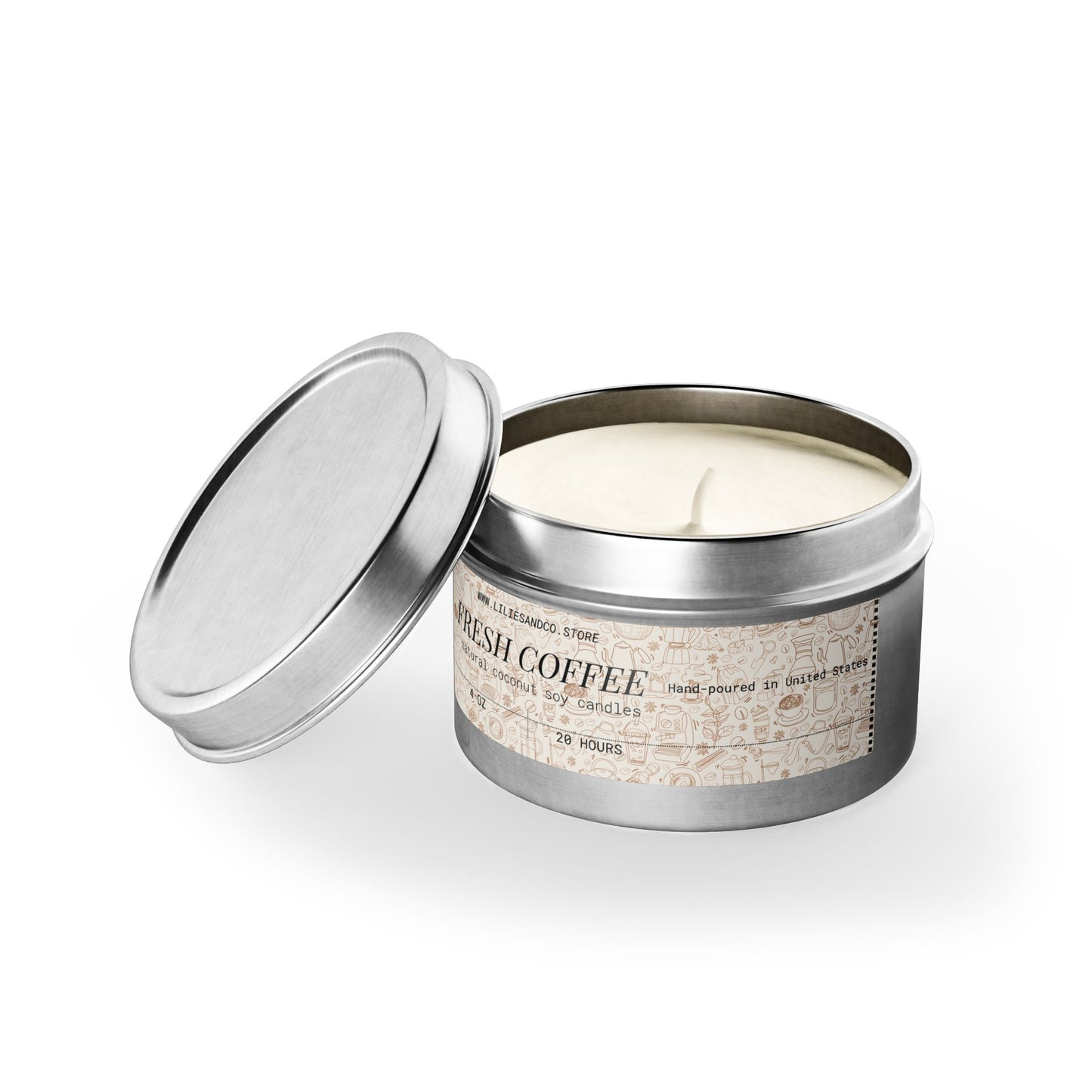 Fresh Coffee Tin Candle