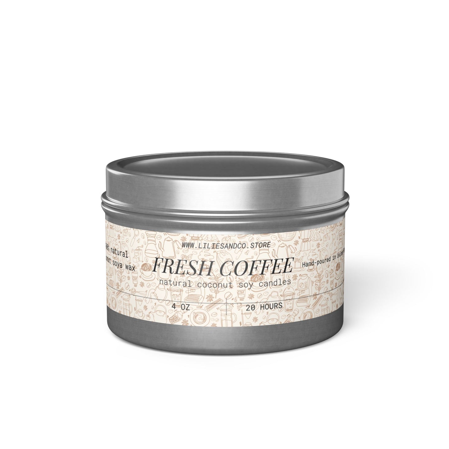 Fresh Coffee Tin Candle