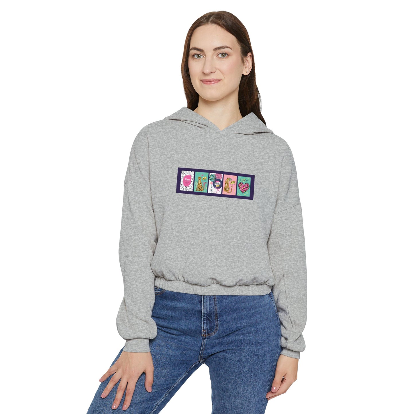 Bella + Canvas Custom Colorful Cinched Bottom Women's Hoodie