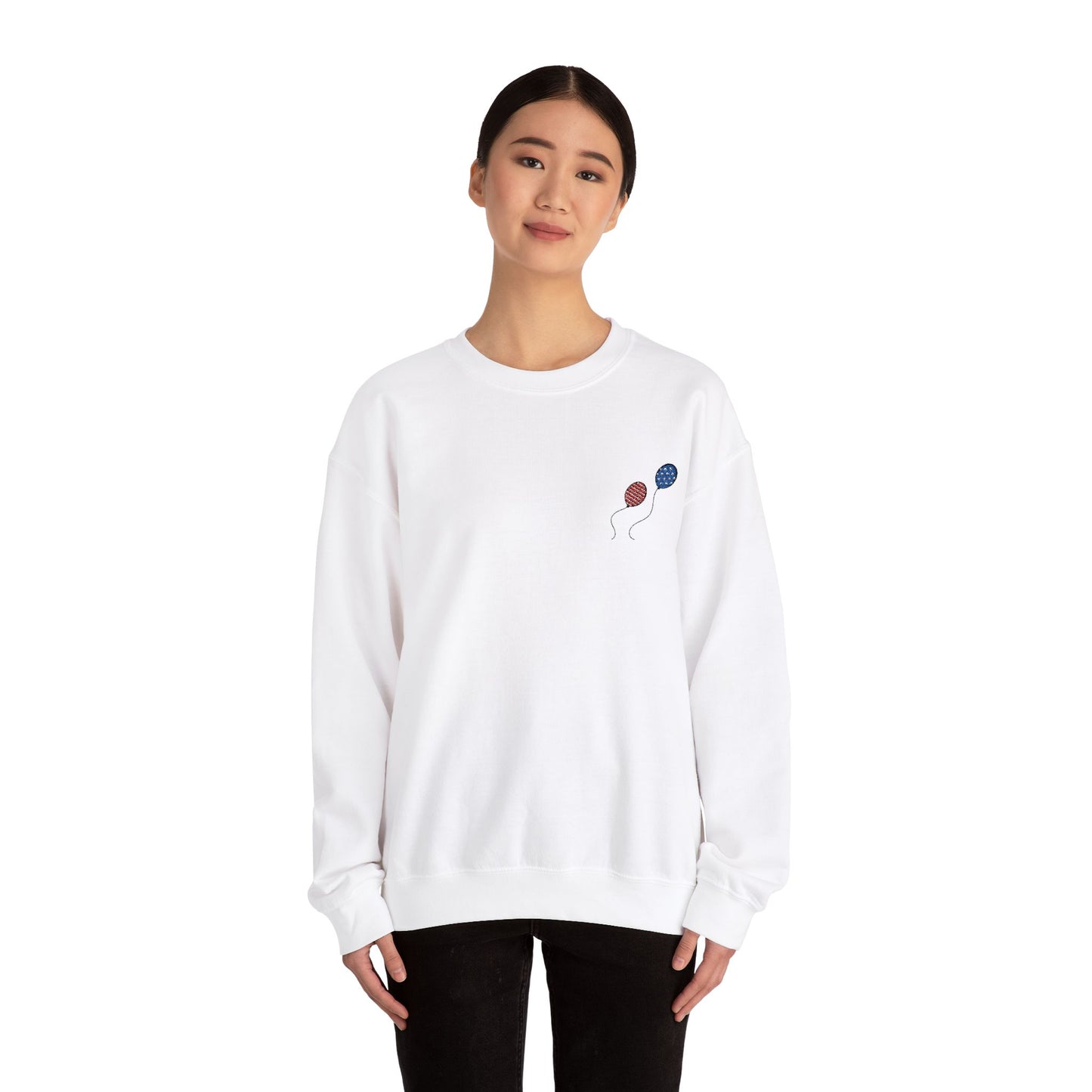 Celebration Emroidered Balloon Unisex Crewneck Sweatshirt
