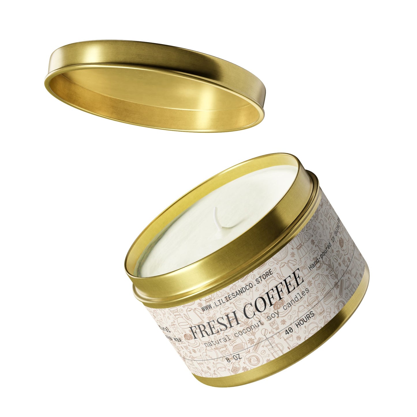 Fresh Coffee Tin Candle