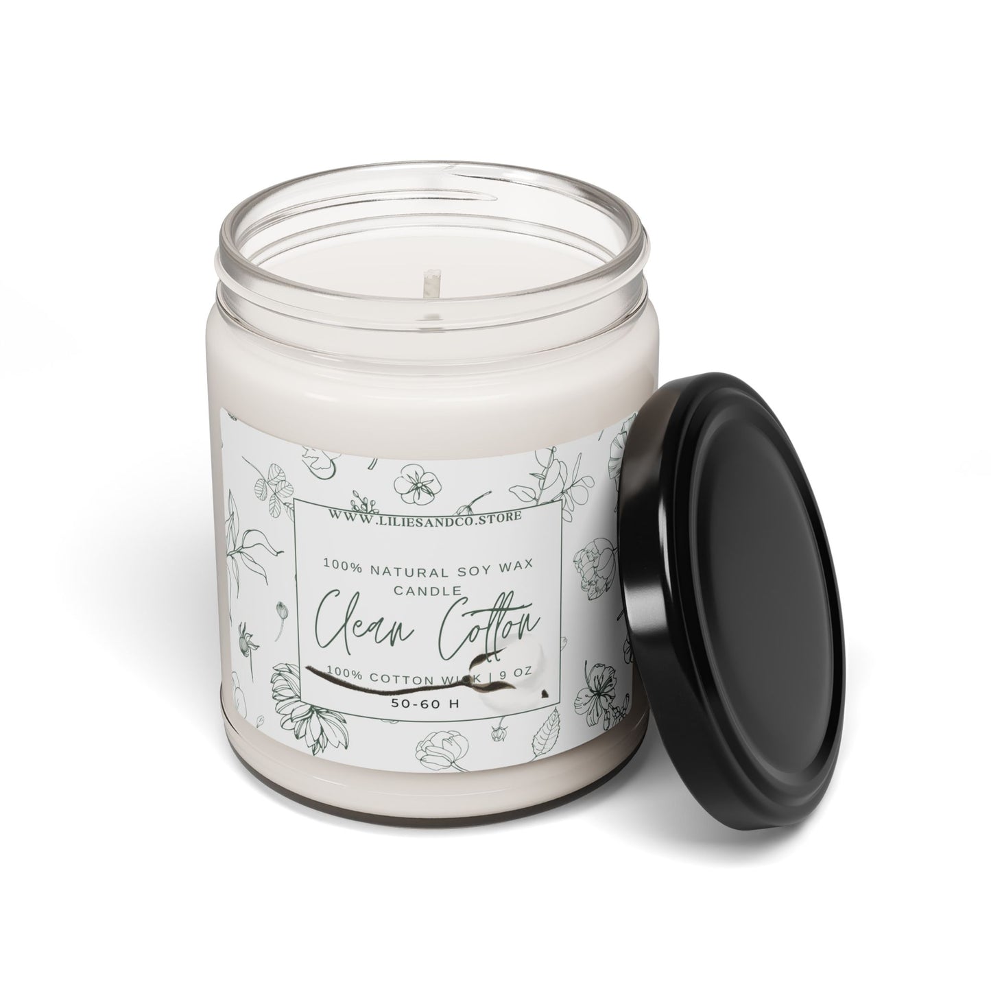 Clean Cotton Scented Soy Candle, 9oz