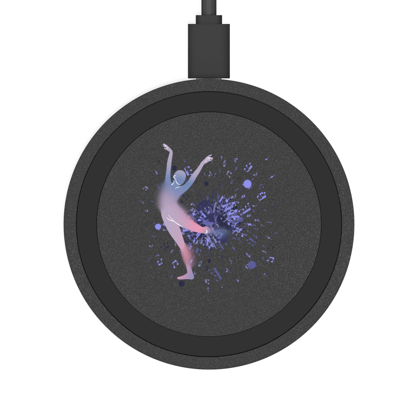 Wireless Charging Pad with Artistic Splash Design, Modern Tech Accessory, Unique Gift for Tech Lovers, Home Office Decor