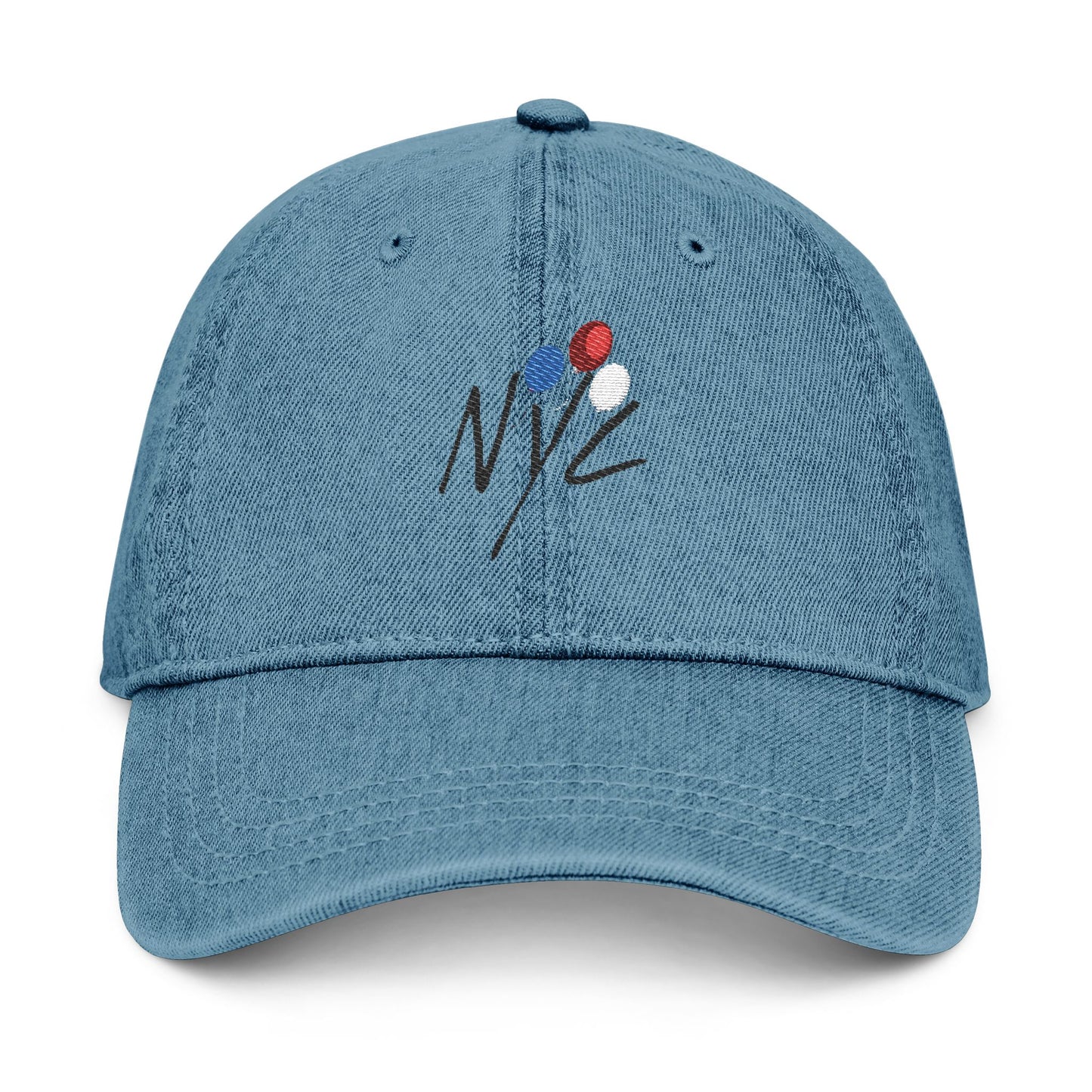 Stylish Denim Hat with Balloon Embroidery | Casual & Fashionable Accessory