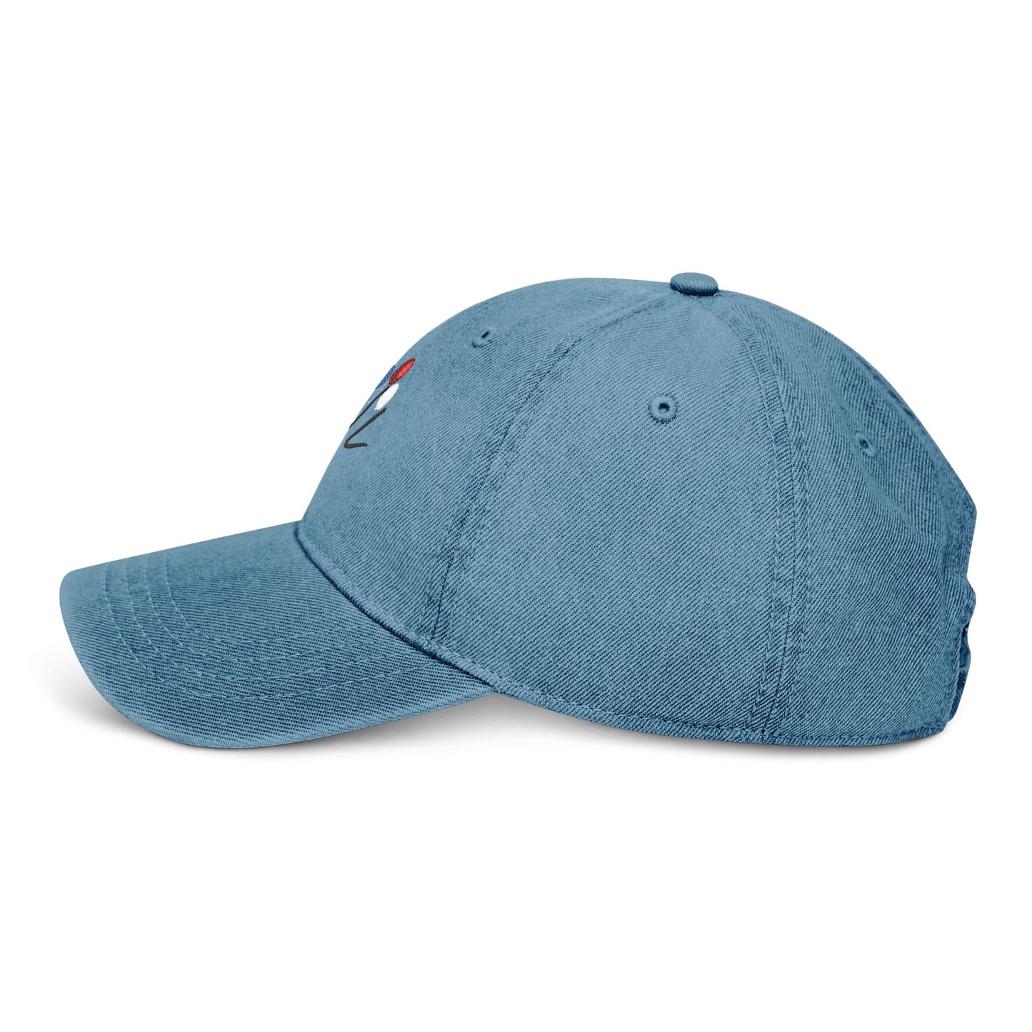 Stylish Denim Hat with Balloon Embroidery | Casual & Fashionable Accessory