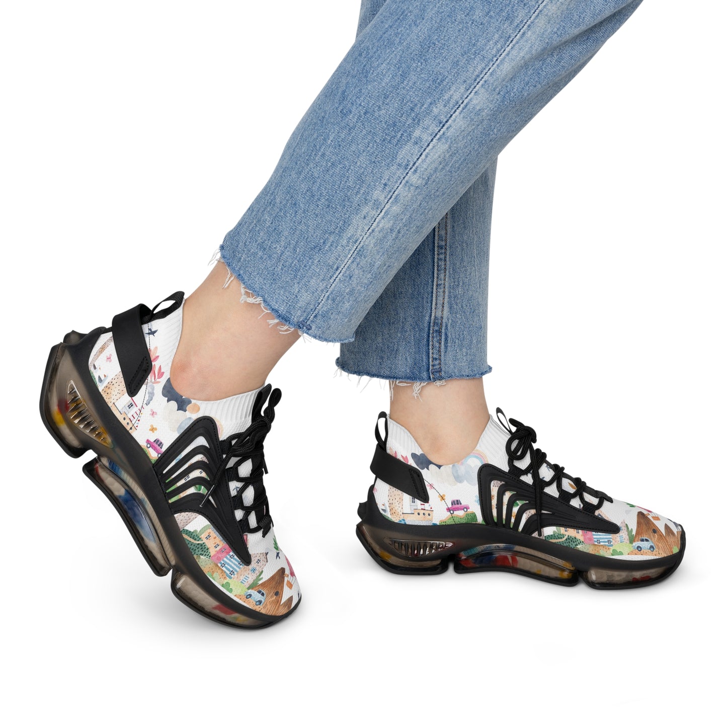 Women's Mesh Sneakers in Black