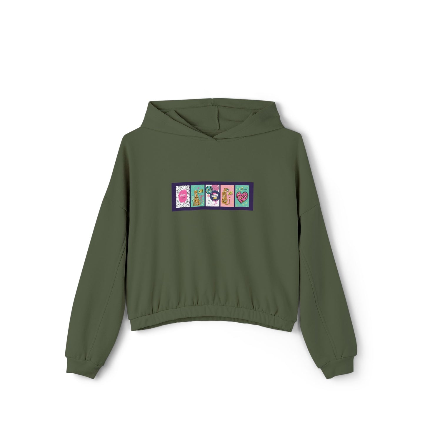 Bella + Canvas Custom Colorful Cinched Bottom Women's Hoodie
