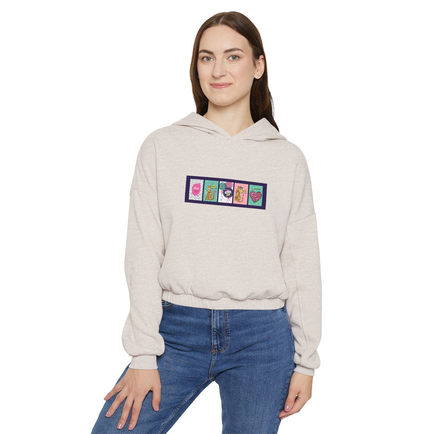 Bella + Canvas Custom Colorful Cinched Bottom Women's Hoodie
