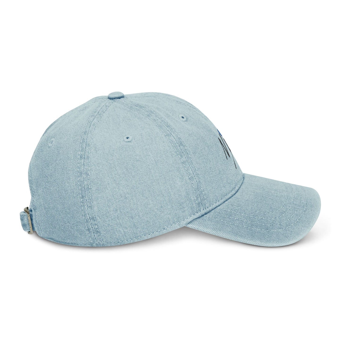 Stylish Denim Hat with Balloon Embroidery | Casual & Fashionable Accessory