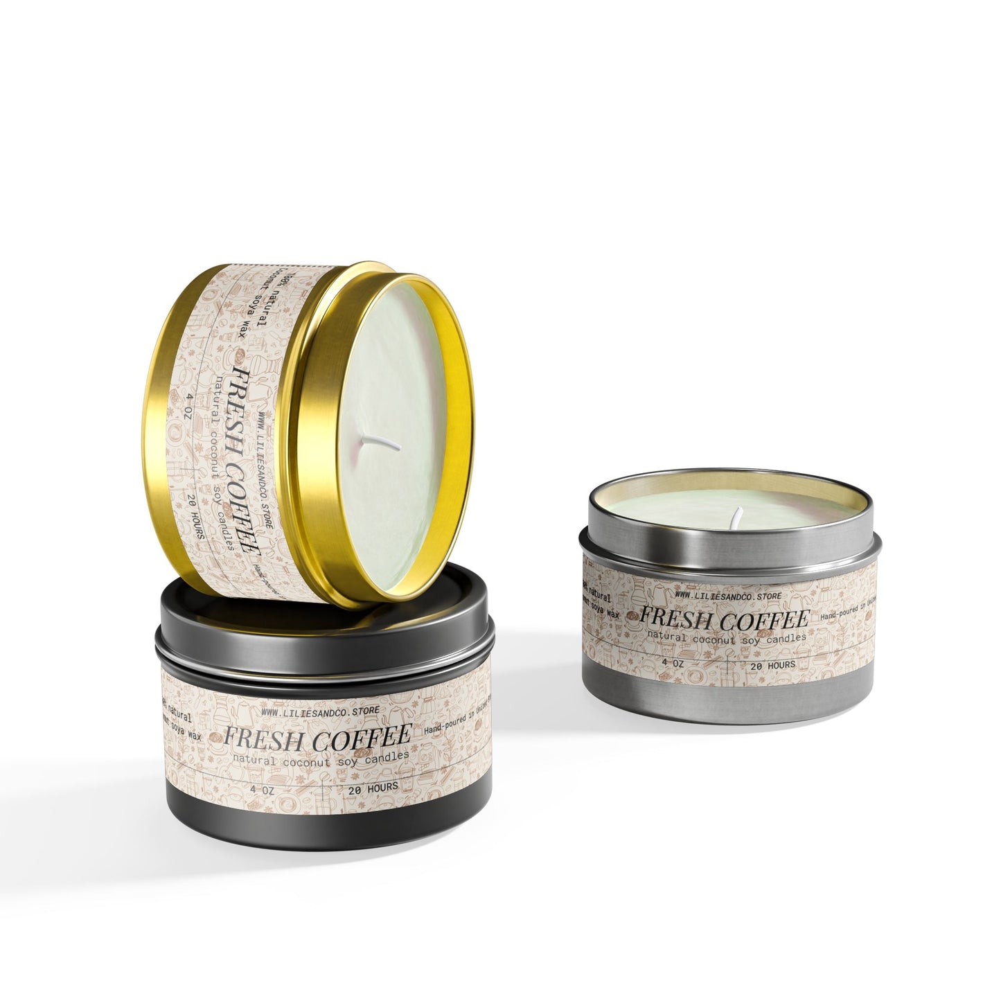 Fresh Coffee Tin Candle