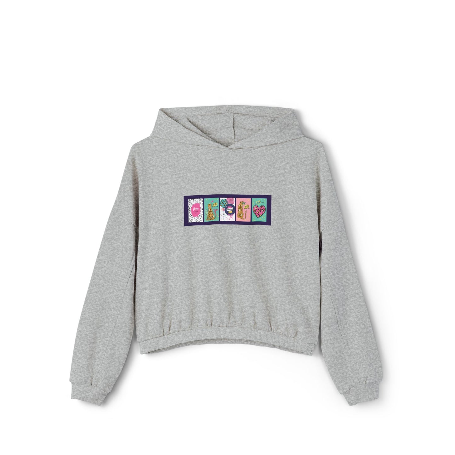 Bella + Canvas Custom Colorful Cinched Bottom Women's Hoodie