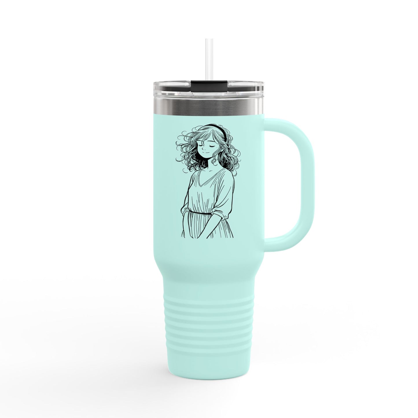 Insulated Travel Mug with Stylish Design 40oz, Eco-Friendly Drinkware
