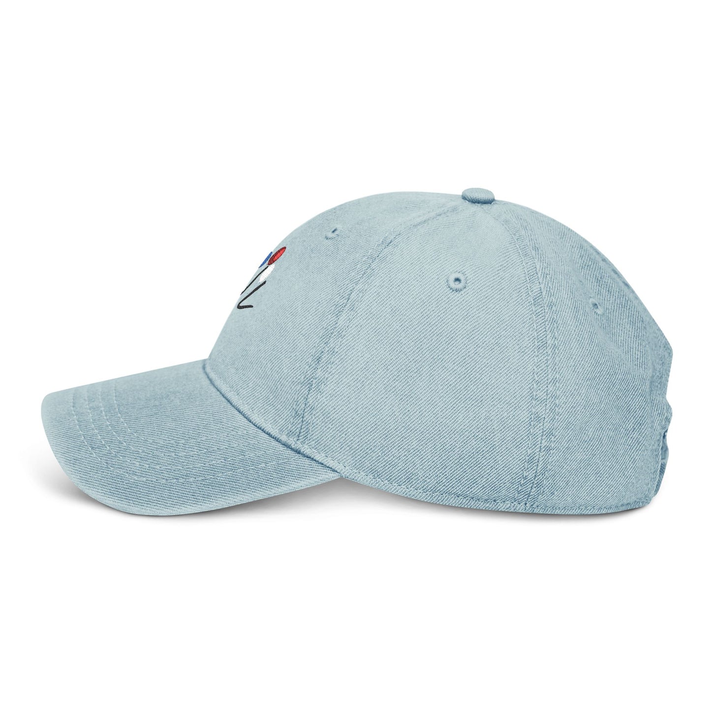 Stylish Denim Hat with Balloon Embroidery | Casual & Fashionable Accessory
