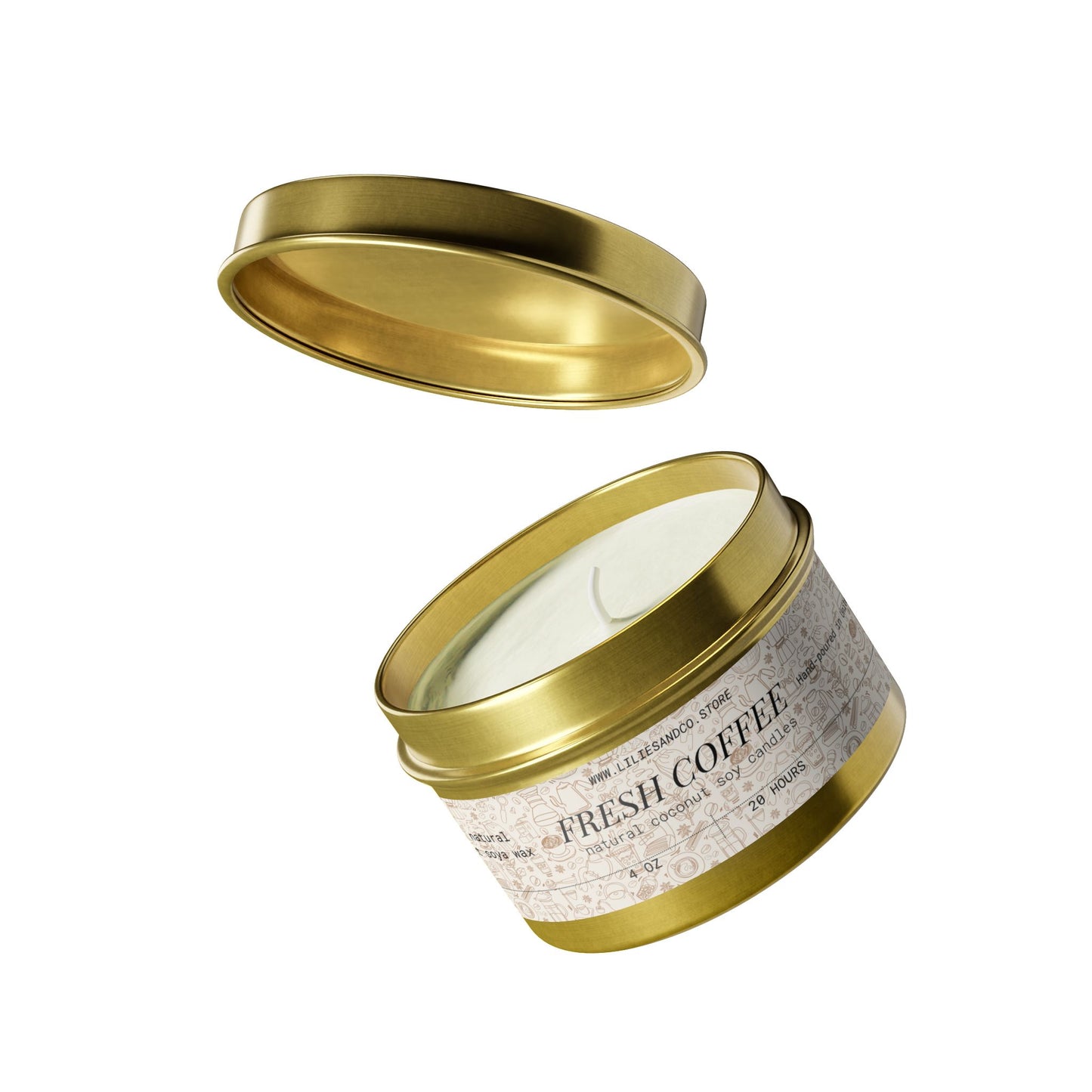 Fresh Coffee Tin Candle