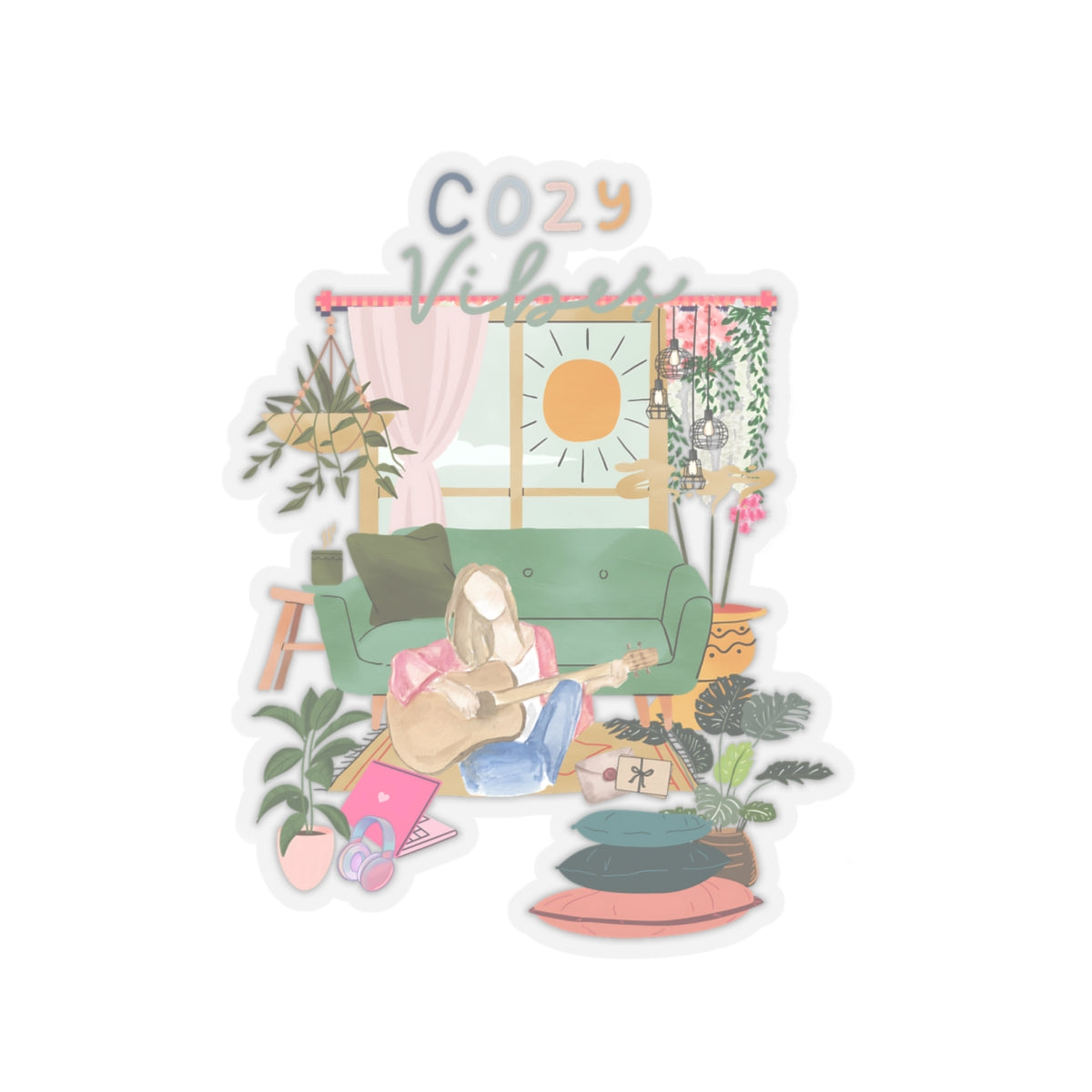 Cozy Vibe Kiss-Cut Sticker