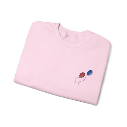 Celebration Emroidered Balloon Unisex Crewneck Sweatshirt