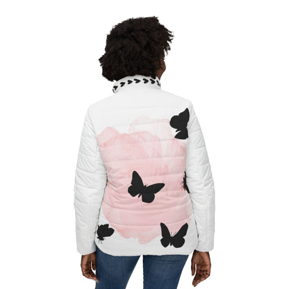 Chic Floral Puffer Jacket for Women