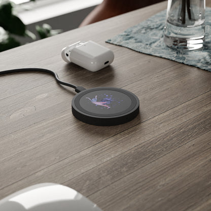 Wireless Charging Pad with Artistic Splash Design, Modern Tech Accessory, Unique Gift for Tech Lovers, Home Office Decor