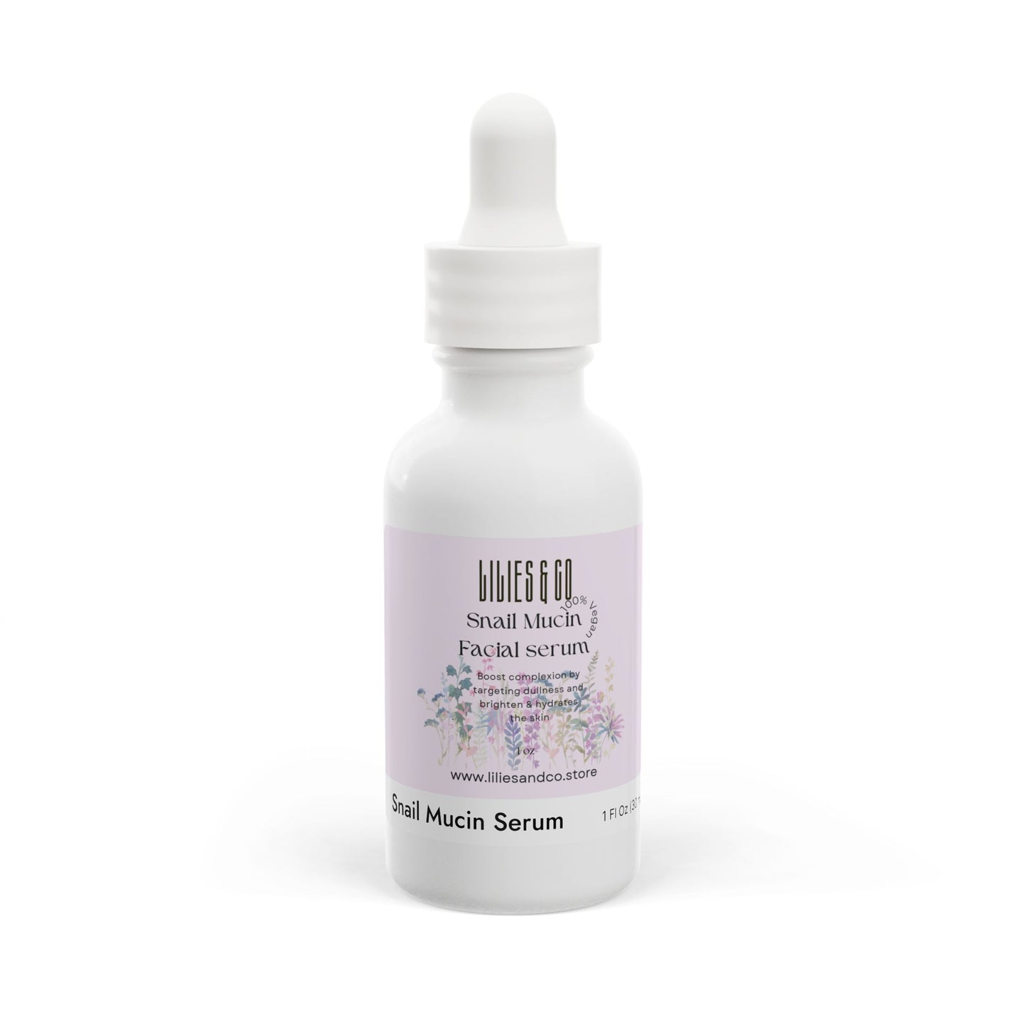 Lilies & Co. Snail Mucin Facial Serum, 1oz
