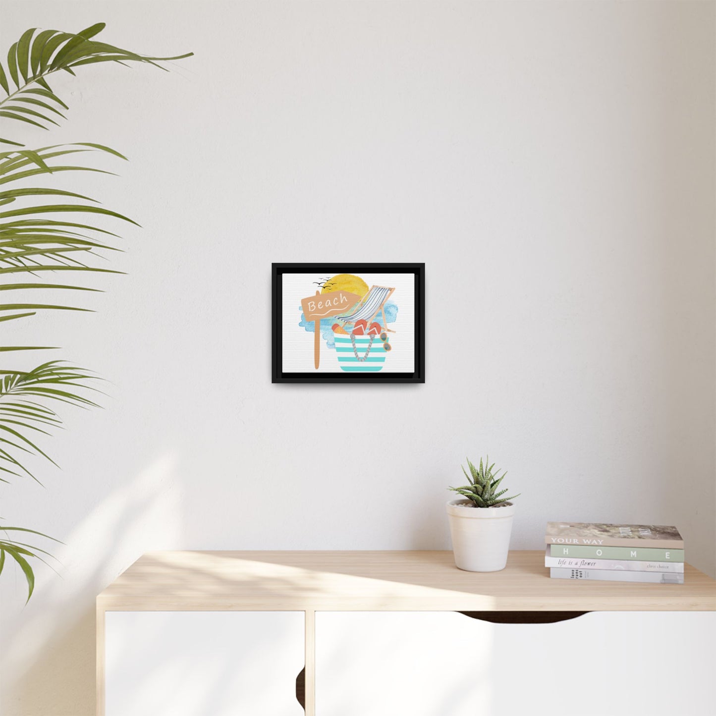 Beach Vibes Framed Canvas Wall Art