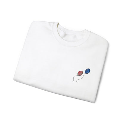Celebration Emroidered Balloon Unisex Crewneck Sweatshirt