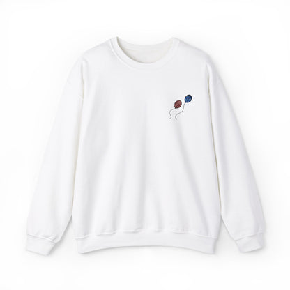 Celebration Emroidered Balloon Unisex Crewneck Sweatshirt