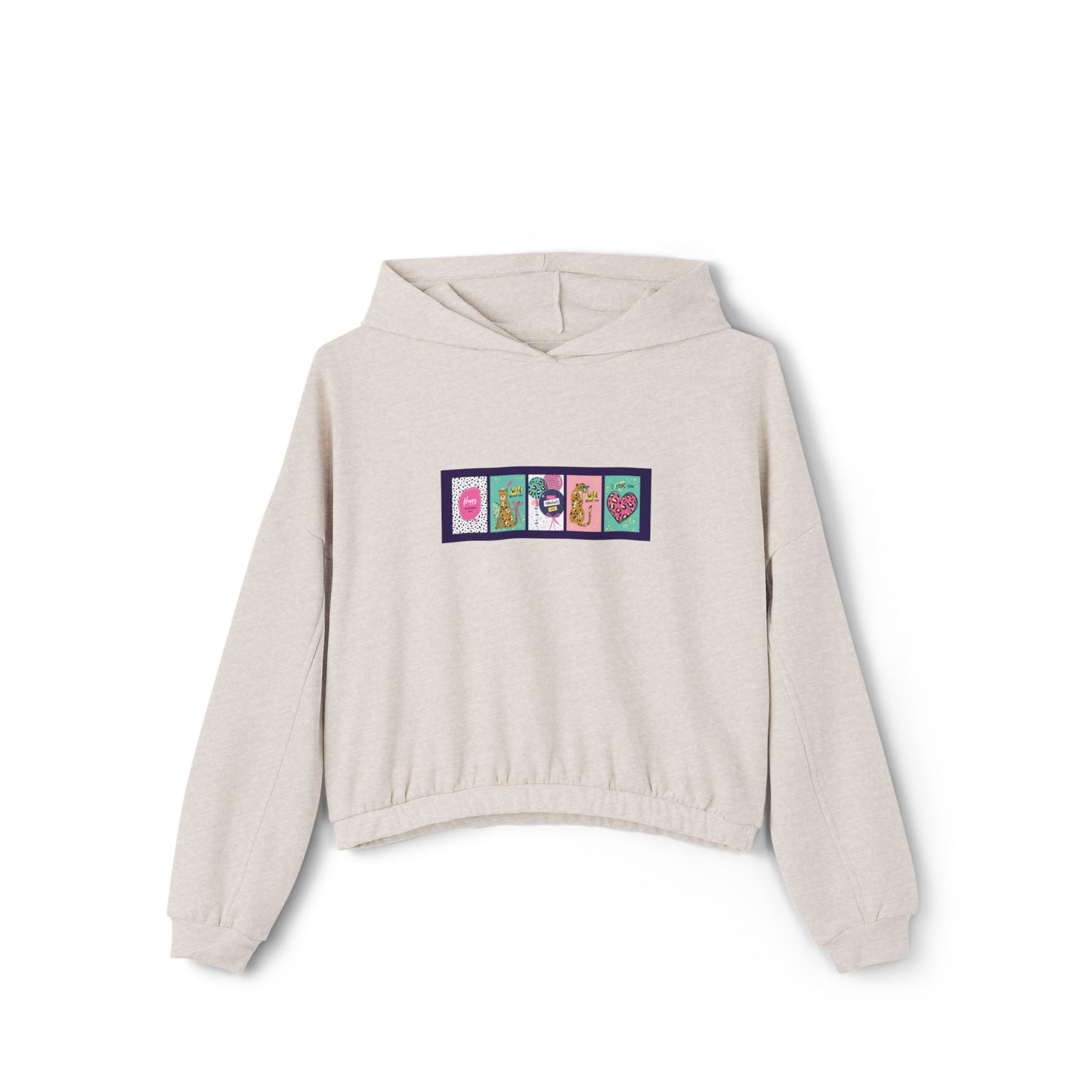 Bella + Canvas Custom Colorful Cinched Bottom Women's Hoodie
