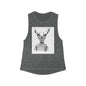 Casual Deer Graphic Tank Top - Women’s Flowy Muscle Tee