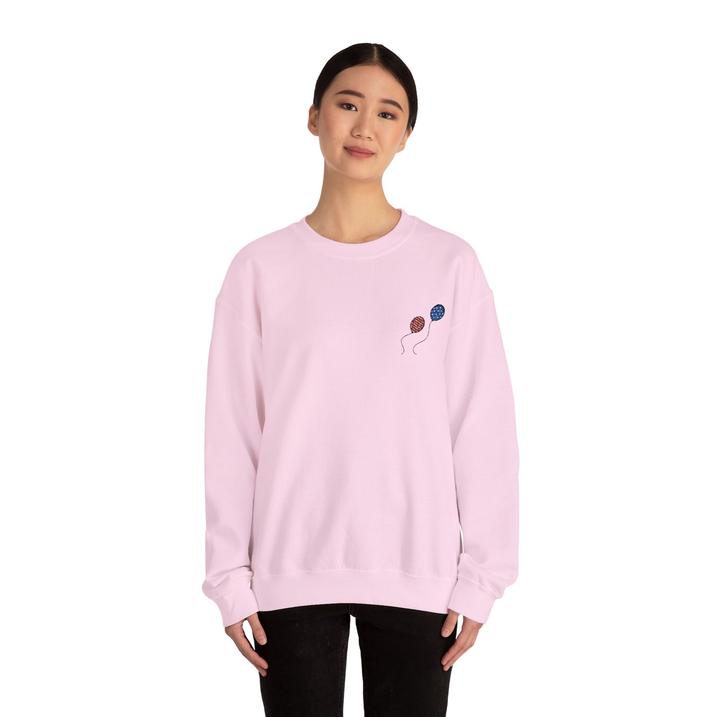 Celebration Emroidered Balloon Unisex Crewneck Sweatshirt