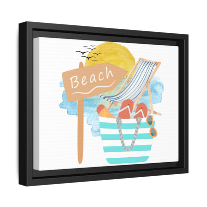 Beach Vibes Framed Canvas Wall Art