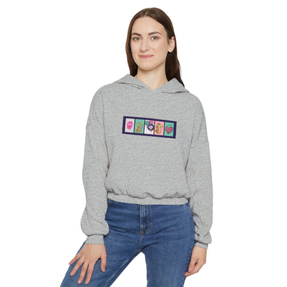 Bella + Canvas Custom Colorful Cinched Bottom Women's Hoodie