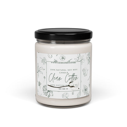 Clean Cotton Scented Soy Candle, 9oz