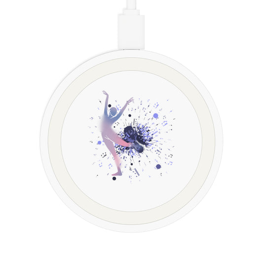 Wireless Charging Pad with Artistic Splash Design, Modern Tech Accessory, Unique Gift for Tech Lovers, Home Office Decor