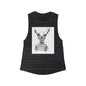 Casual Deer Graphic Tank Top - Women’s Flowy Muscle Tee
