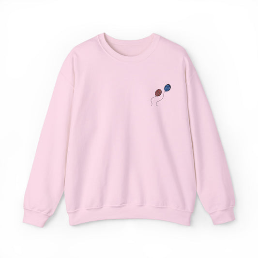 Celebration Emroidered Balloon Unisex Crewneck Sweatshirt