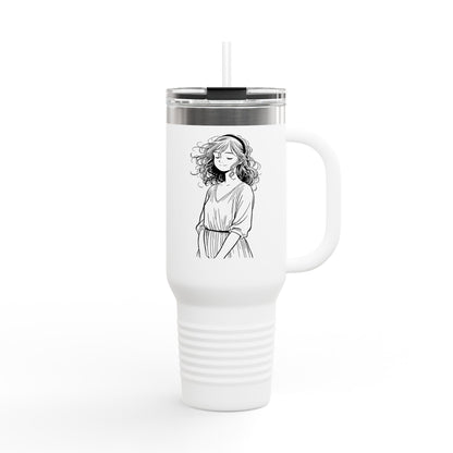 Insulated Travel Mug with Stylish Design 40oz, Eco-Friendly Drinkware