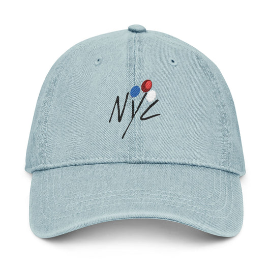 Stylish Denim Hat with Balloon Embroidery | Casual & Fashionable Accessory