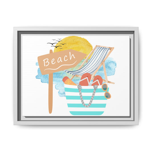 Beach Vibes Framed Canvas Wall Art