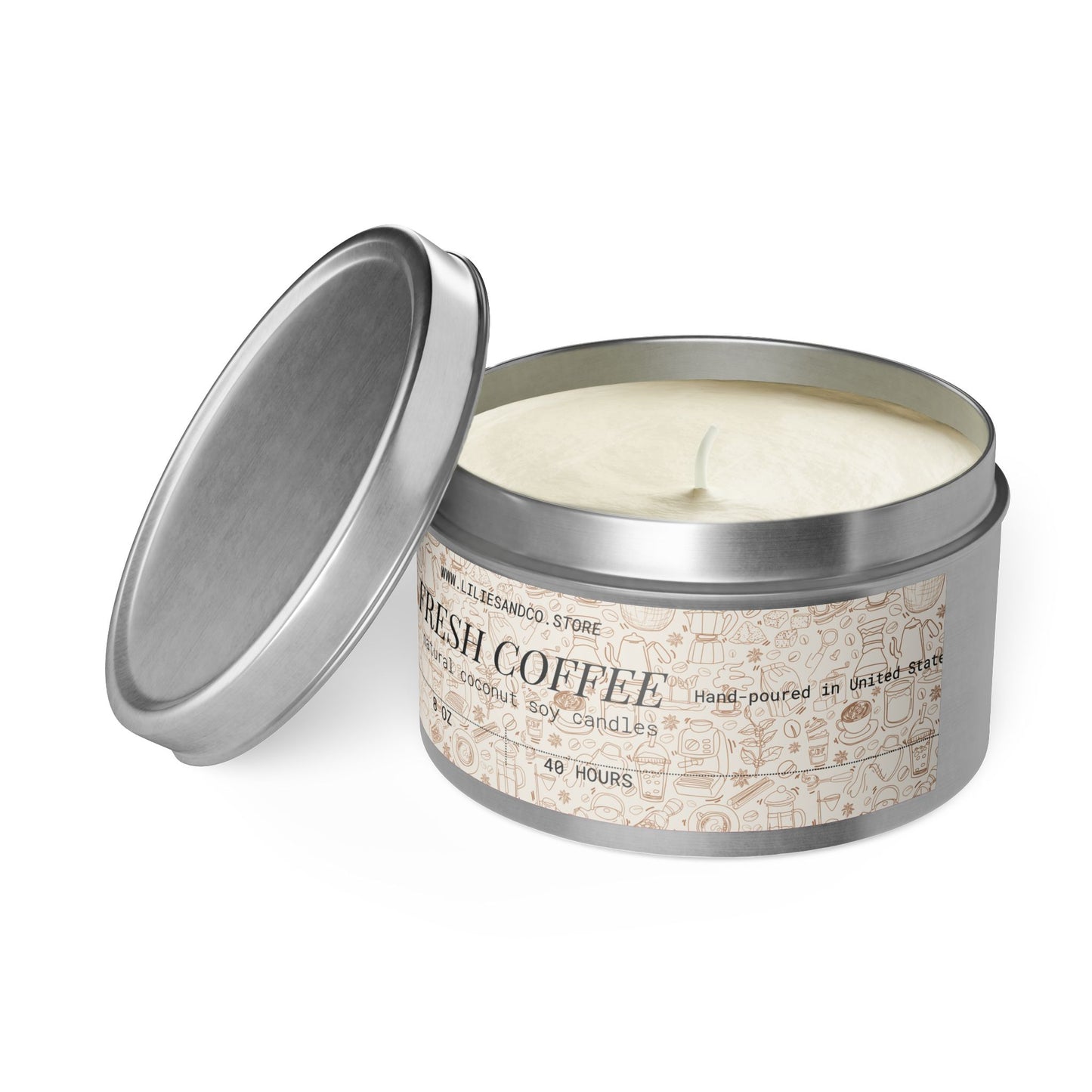 Fresh Coffee Tin Candle