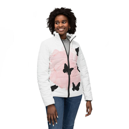 Chic Floral Puffer Jacket for Women
