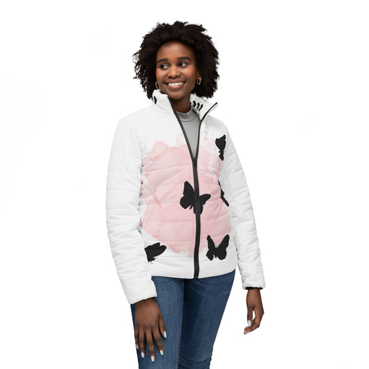 Chic Floral Puffer Jacket for Women