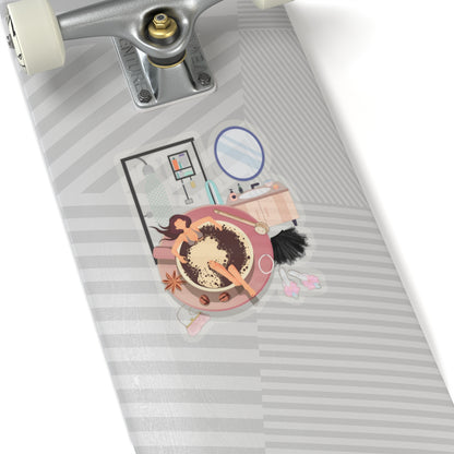 Coffee Bath Kiss-Cut Sticker